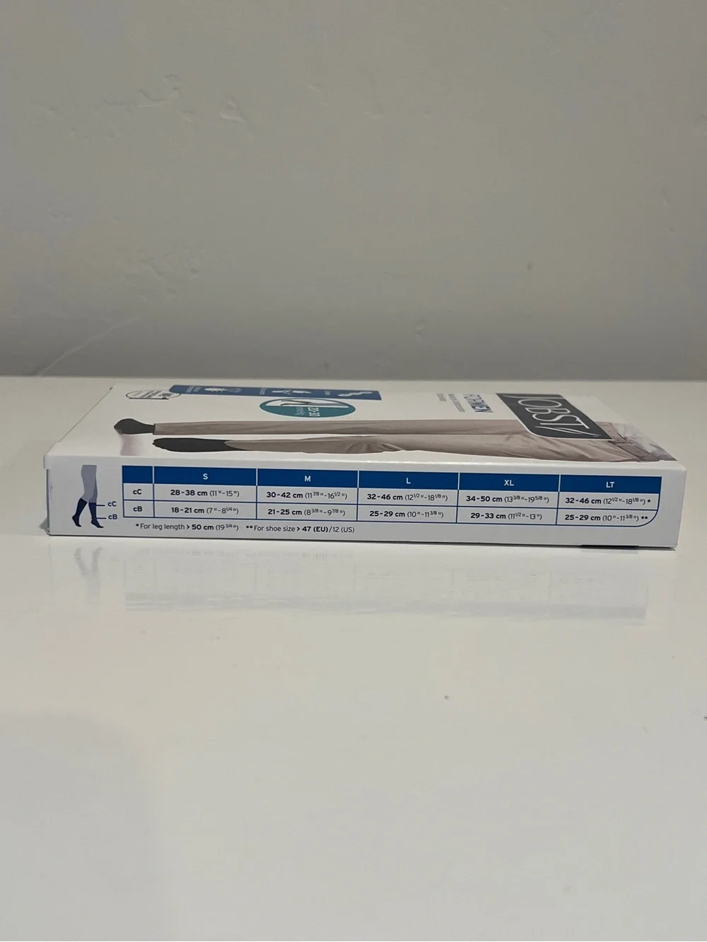 Jobst Mens Formen Knee High Compression Stockings 20-30mmHg Large Black New